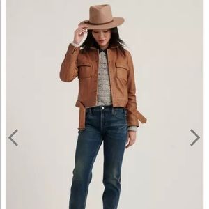 Lucky Brand leather utility jacket